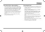 Предварительный просмотр 7 страницы Tesco MD1720 User Manual