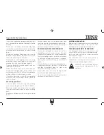 Preview for 3 page of Tesco MG2011 User Manual