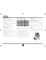 Preview for 4 page of Tesco MG2011 User Manual