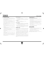 Preview for 10 page of Tesco MG2011 User Manual