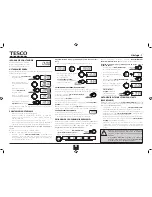 Preview for 16 page of Tesco MG2011 User Manual