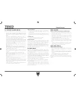 Preview for 30 page of Tesco MG2011 User Manual