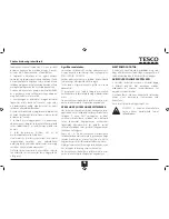 Preview for 33 page of Tesco MG2011 User Manual