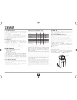 Preview for 34 page of Tesco MG2011 User Manual