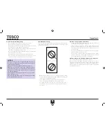 Предварительный просмотр 8 страницы Tesco MGW13 User Manual