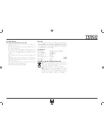 Предварительный просмотр 11 страницы Tesco MGW13 User Manual