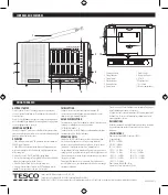 Preview for 2 page of Tesco RAD108 User Manual