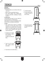 Preview for 6 page of Tesco SBL19 User Manual