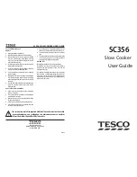 Preview for 1 page of Tesco SC356 User Manual