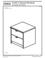 Preview for 1 page of Tesco Smith 2 Drawer Bedside Assembly Instructions Manual