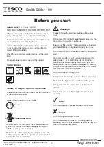 Preview for 2 page of Tesco Smith Slider 100 Assembly Instructions Manual