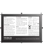 Предварительный просмотр 12 страницы Tesco T70 User Manual