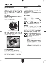 Preview for 9 page of Tesco TBBL14 User Manual