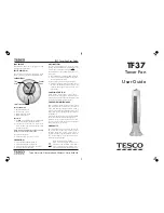 Preview for 1 page of Tesco TF37 User Manual