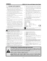 Предварительный просмотр 2 страницы Tesco VCBD1611 User Manual