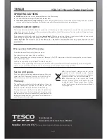 Preview for 8 page of Tesco VCBL1411 User Manual