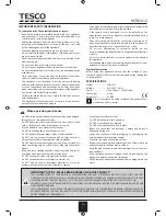 Preview for 3 page of Tesco VCBL1612 User Manual