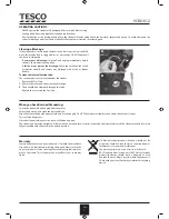 Preview for 9 page of Tesco VCBL1612 User Manual