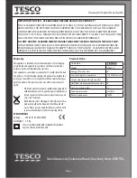 Preview for 8 page of Tesco VCMC15 User Manual