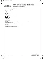 Предварительный просмотр 3 страницы Tesco XZ22017 Assembly Instructions Manual