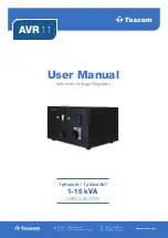 Preview for 1 page of Tescom AVR 11 User Manual