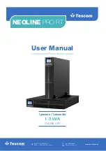 Preview for 1 page of Tescom Neoline Pro User Manual