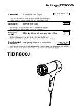 Tescom Nobby TIDF800J User Manual preview