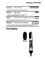 Tescom TICF600J User Manual preview