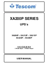 Tescom XA-200P Series User Manual preview