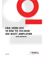 Teseq CBA 100M-400 User Manual preview