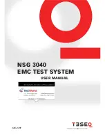 Предварительный просмотр 1 страницы Teseq NSG 3040 User Manual