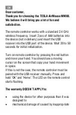 Preview for 8 page of Tesla AirMouse MMX8 Manual