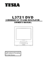 Preview for 1 page of Tesla L3721 DVD Owner'S Manual