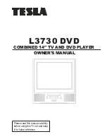 Предварительный просмотр 1 страницы Tesla L3730 DVD Owner'S Manual