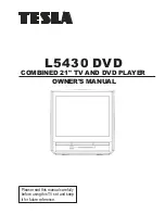 Предварительный просмотр 1 страницы Tesla L5423 DVD Owner'S Manual