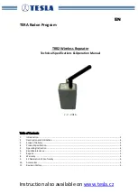 Preview for 1 page of Tesla TERA TRR2 Technical Specifications & Operation Manual