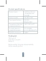 Preview for 2 page of Tesla TSL-SEN-TAH User Manual