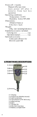 Предварительный просмотр 4 страницы Test Equipment Depot FHT-801 Instruction Manual