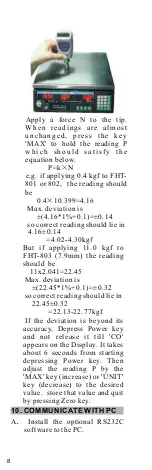 Предварительный просмотр 8 страницы Test Equipment Depot FHT-801 Instruction Manual