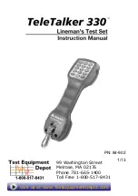 Test Equipment Depot teletalker 330 Instruction Manual предпросмотр