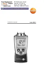 Test Equipment Depot testo 606-2 Instruction Manual предпросмотр