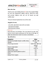 Preview for 3 page of TESTA-QUADRA electroNIXclock fourTINY Instruction Manual