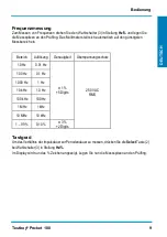 Preview for 9 page of Testboy Pocket 100 Operating Instructions Manual