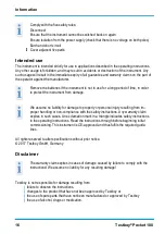 Preview for 16 page of Testboy Pocket 100 Operating Instructions Manual