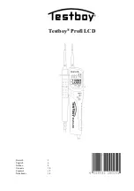 Testboy Profi LCD Operating Instructions Manual preview