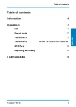 Предварительный просмотр 3 страницы Testboy TB 30 Operating Instructions Manual