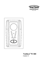 Предварительный просмотр 1 страницы Testboy TV 800 Operating Instructions Manual