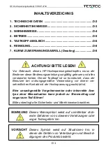 Предварительный просмотр 3 страницы Testec 15014 Instruction Manual