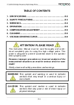 Предварительный просмотр 15 страницы Testec 15014 Instruction Manual