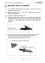 Предварительный просмотр 21 страницы Testec 15014 Instruction Manual